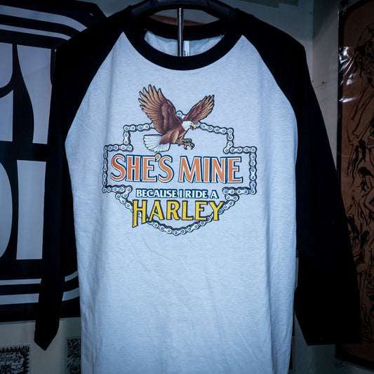 XL She's Mine Bc I Ride a Harley Raglan