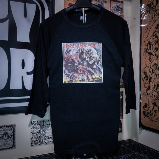 M Iron Maiden Number of the Beast Raglan